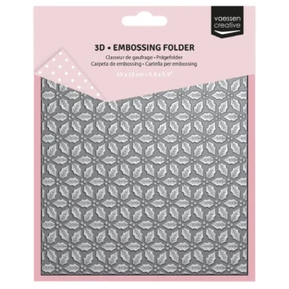 Vaessen Creative • 3D Embossing Folder Holly Leaves 5.9x5.9"