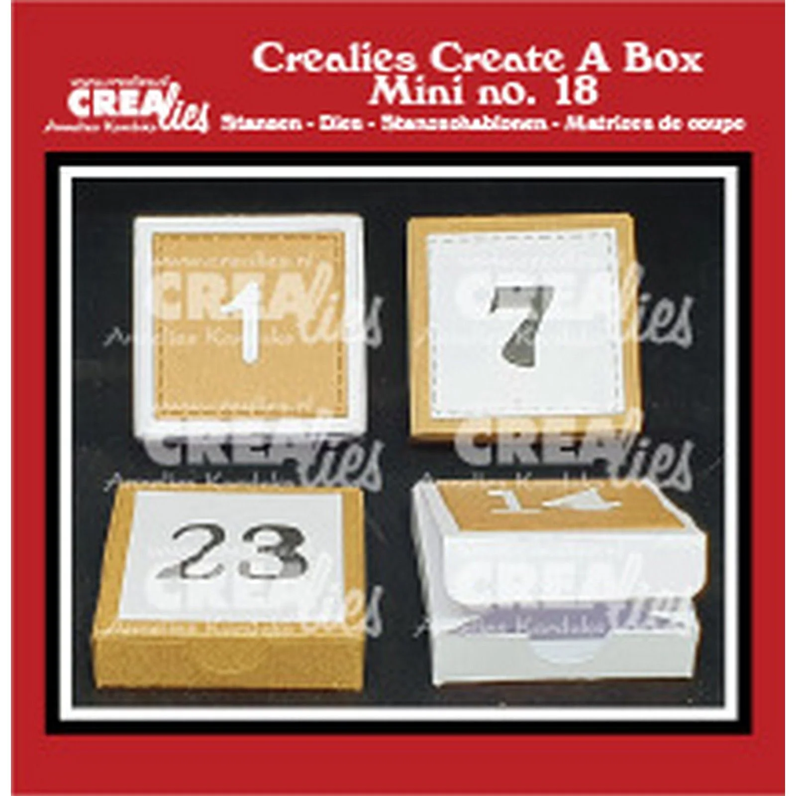 Crealies • Create A Box Mini dies Advent box with numbers