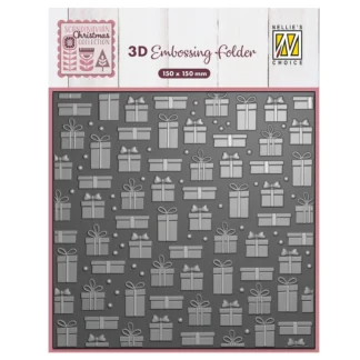 Nellie's Choice • 3D Embossing Folder Background Presents 5.9x5.9"