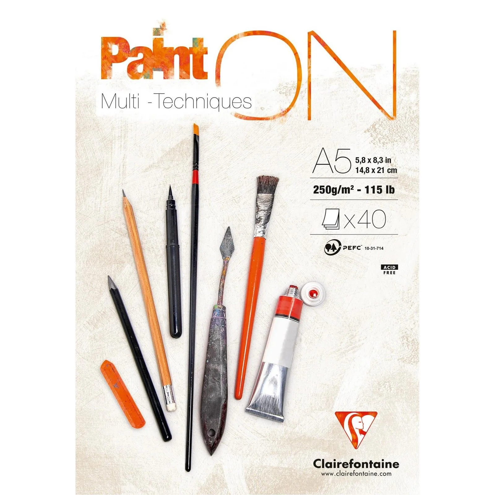 Clairefontaine • PaintON Mixed Media Paper 250g A5 40x