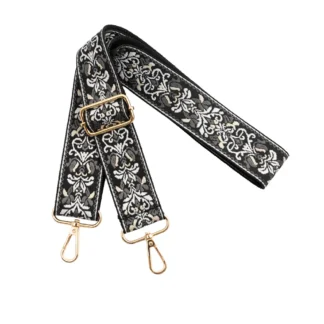 Skulderreim Sort/hvit 130cm