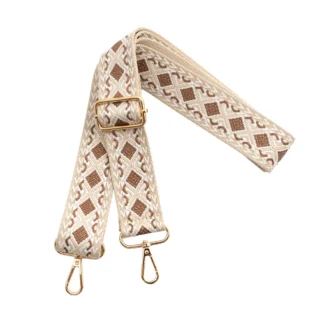 Skulderreim Beige/hvit 130cm