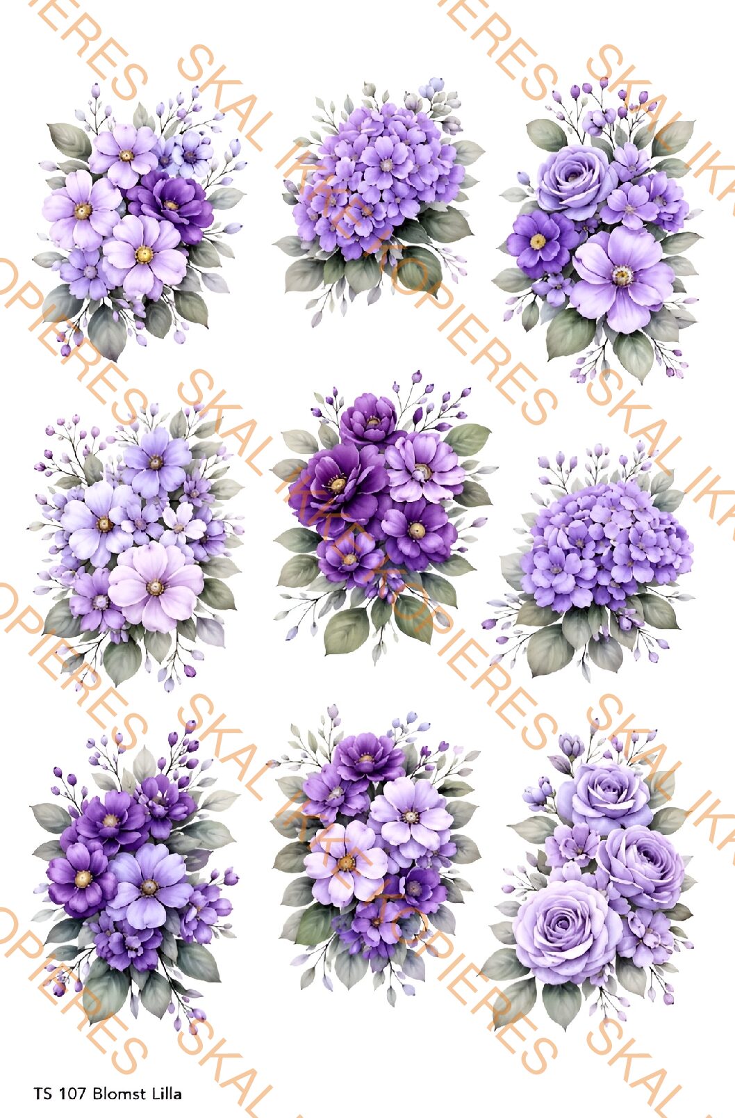 TS107 Blomster lilla