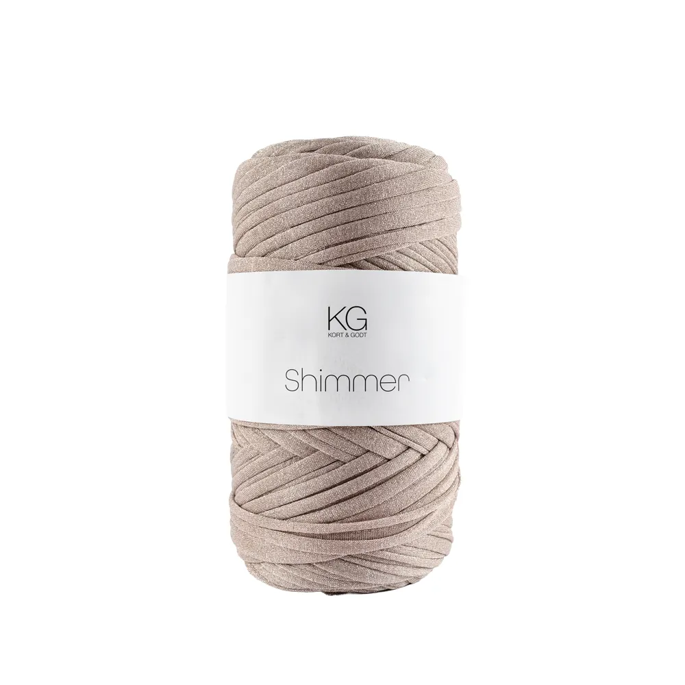 SG102 Shimmergarn 10 Beige/sølv