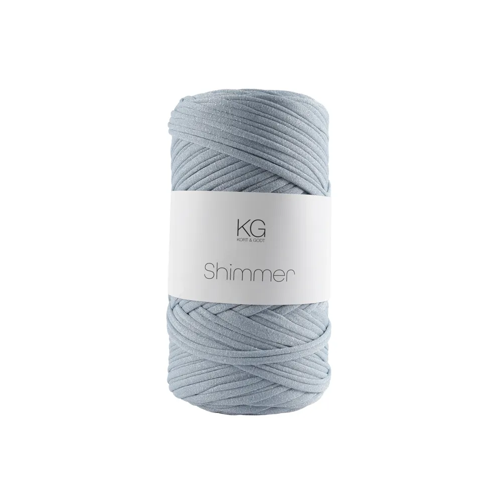 SG105 Shimmergarn 22 Lysblå/sølv