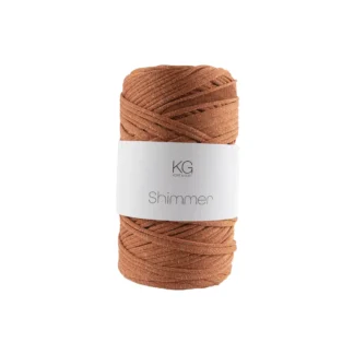 SG115 Shimmergarn 50 Rødbrun/sølv