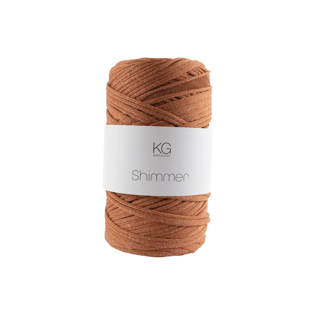 SG115 Shimmergarn 50 Rødbrun/sølv