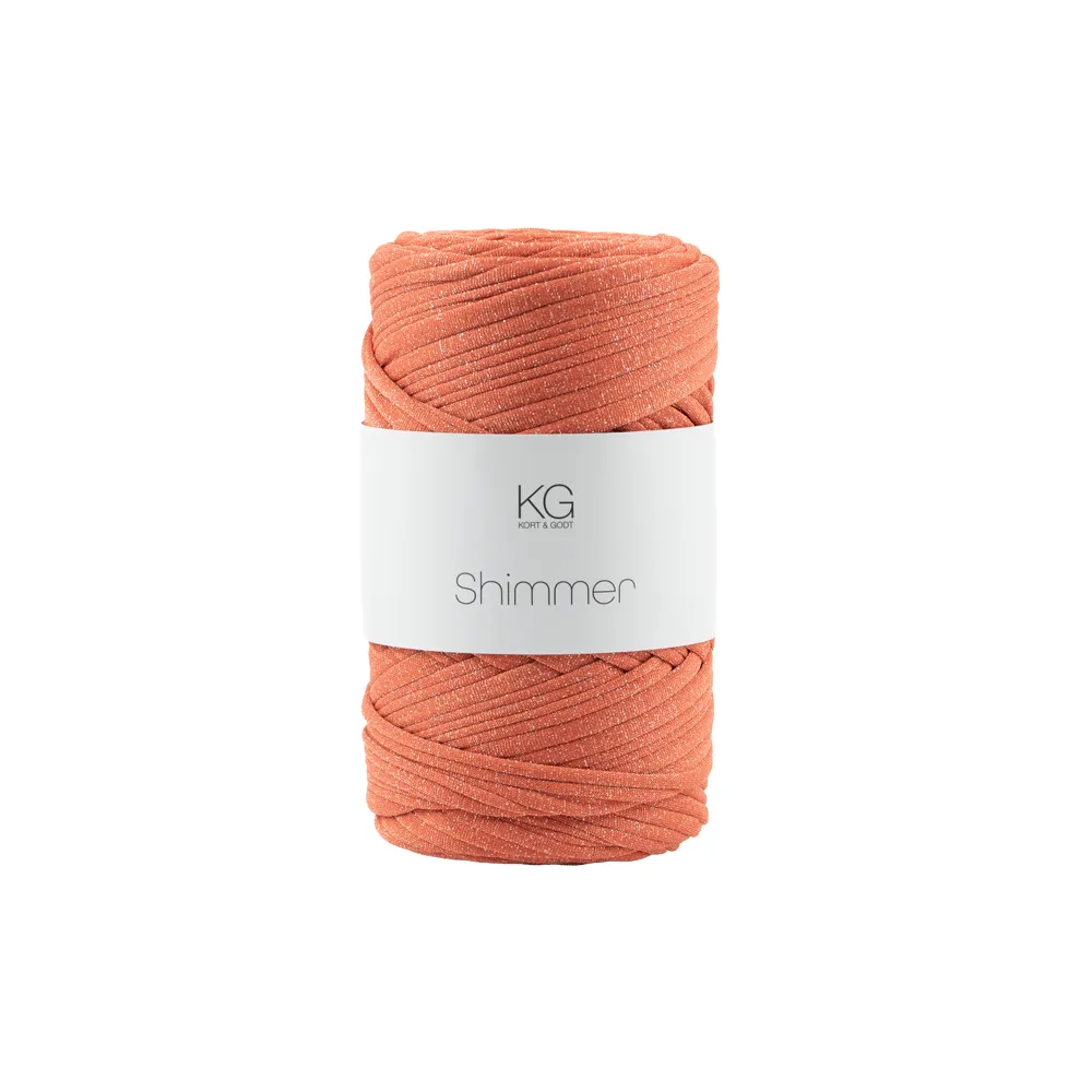 SG121 Shimmergarn 46 Varmoransje/sølv
